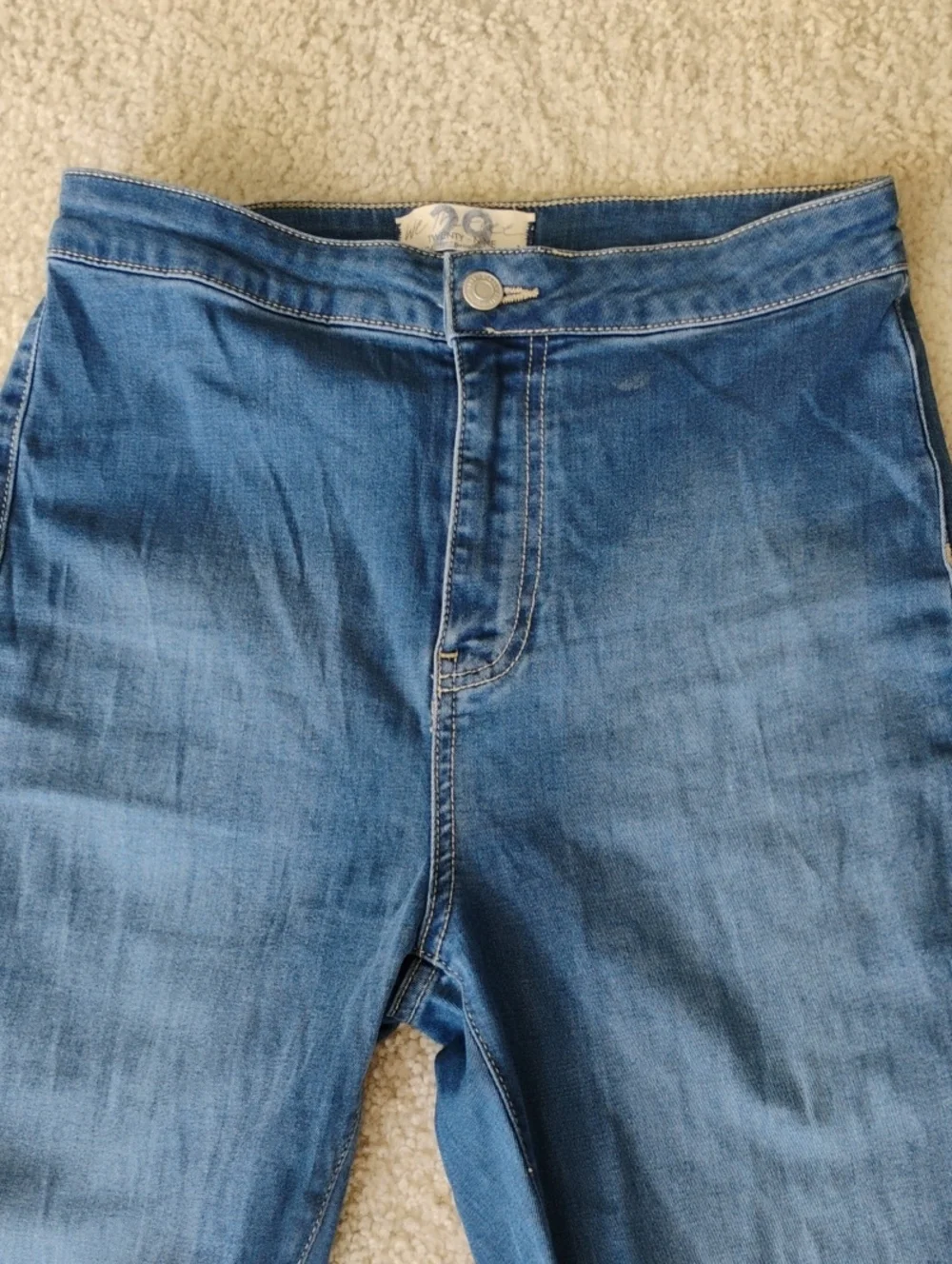 Free People We The Free Just Float On Flare Jeans Bell Bottom Raw Hem 29